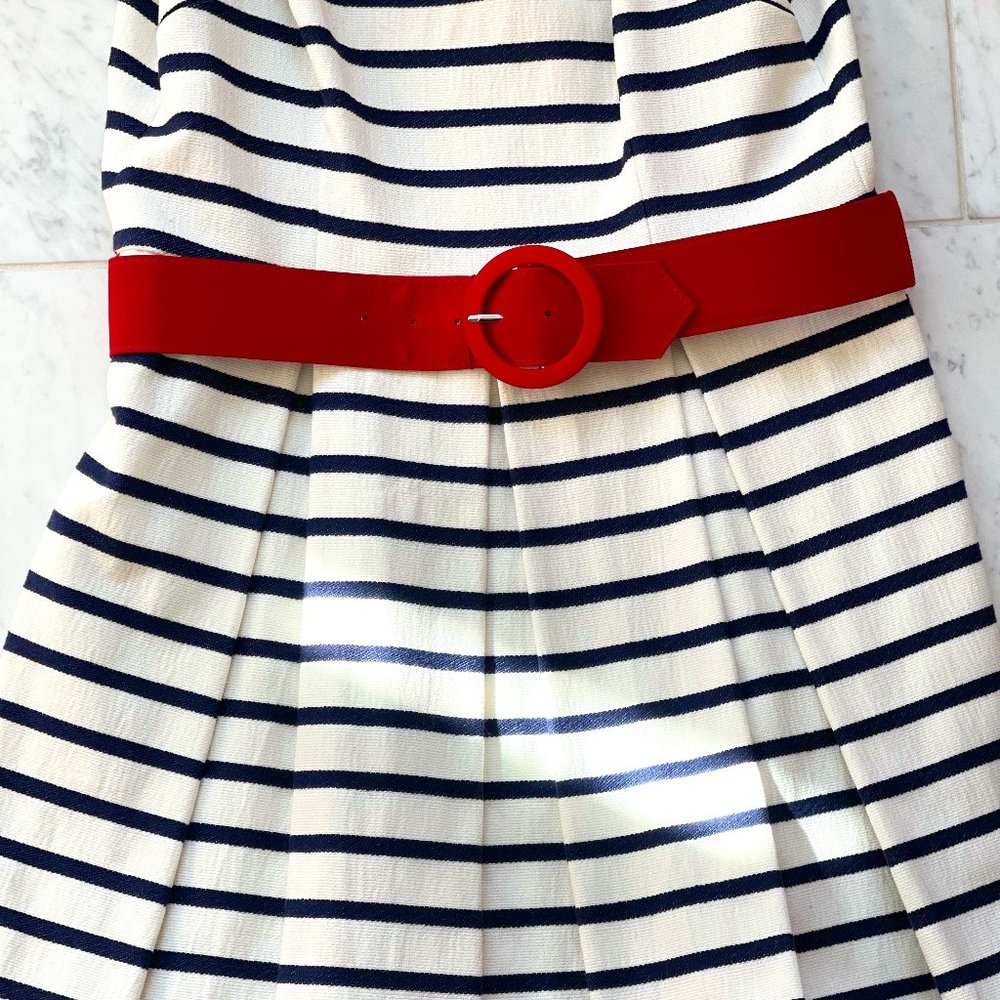 Eliza J Preppy Blue and White Striped Dress